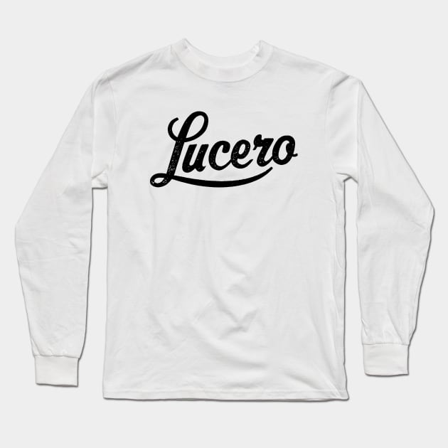 Lucero Band Text Logo Long Sleeve T-Shirt by tinastore